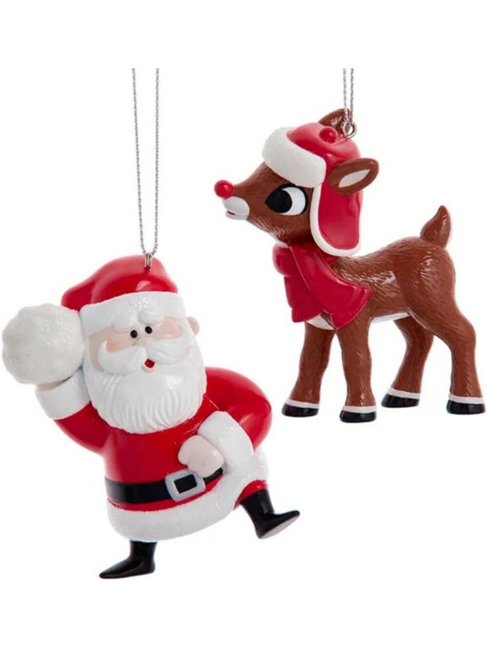 Assorted Santa Ornaments - Festive Holiday Decor for Christmas Tree & Home